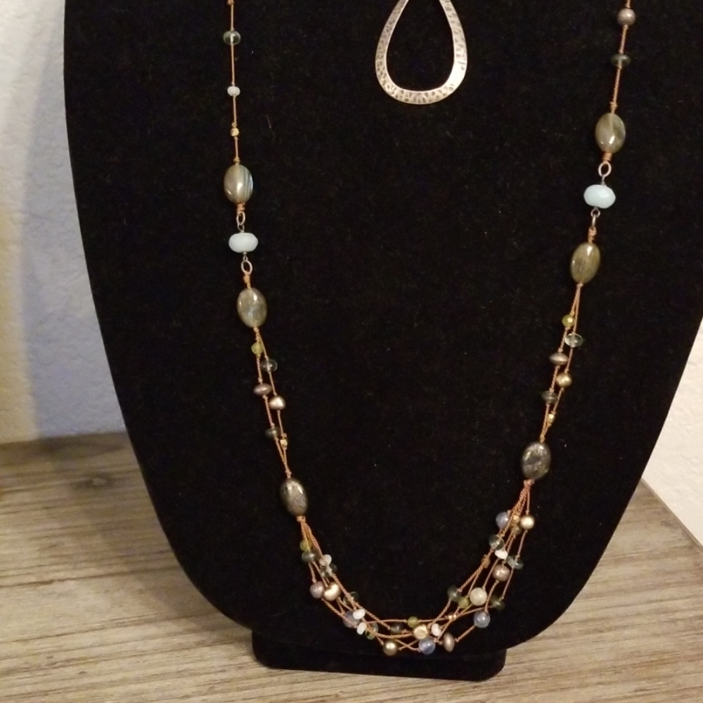 Silpada silk strand beaded necklace